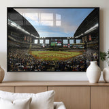 92672-MGV-FP-60X30-3P_Black-Chase Field Stadium Wall Art Canvas Print, Framed Arizona Stadium Art Picture Print, Chase Stadium Perfect Sports Room Decor