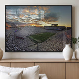 38807-MGV-FP-36X24-3P_Black-Beaver Stadium Wall Art Canvas Print, Framed Beaver Stadium Field Art Picture Print, Football Stadium Perfect Sport Room Decor