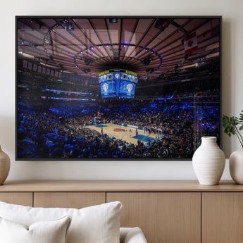 20491-MGV-FP-60X30-3P_Black-Madison Square Garden Wall Art Canvas Print, Framed New York Stadium Art Picture Print, MSG Stadium Perfect Sport Room Decor
