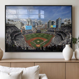 87122-MGV-FP-60X30-3P_Black-Petco Park Field Wall Art Canvas Print, Framed San Diego Stadium Art Picture Print, Petco Park Stadium Perfect Sport Room Decor