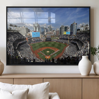 87122-MGV-FP-60X30-3P_Black-Petco Park Field Wall Art Canvas Print, Framed San Diego Stadium Art Picture Print, Petco Park Stadium Perfect Sport Room Decor