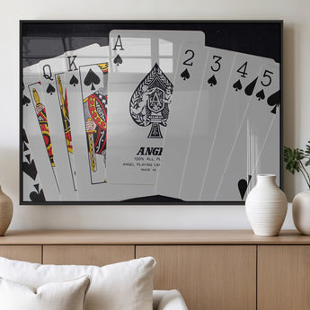 56787-MGV-FP-60X30-3P_Black-Playing Cards – Classic Poker Deck with Spades, Standard Size Durable Casino Quality Card Set for Magic Tricks, Blackjack, Bridge,