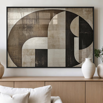 44796-MGV-FP-36X24-3P_Black-Wabi Sabi Wall Art Canvas Print, Framed Geometric Minimalist Art Picture Print, Modern Abstract Perfect Modern Abstract Decor