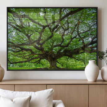 49375306-MGV-FP-36X24-3P_Black-Ancient Tree Wall Art Canvas Print, Framed Sprawling Branches Art Picture Print, Gnarling Tree Perfect Earthy Natural Decor