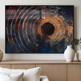 10017879-MGV-FP-36X24-3P_Black-Wood Tree Ring Wall Art Canvas Print, Framed Natural Wood Art Picture Print, Rustic Tree Slice Perfect Rustic Decor Artwork