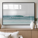 56345117-MGV-FP-60X30-3P_Black-Minimalist Surfing Wall Art Canvas Print, Framed Ocean Waves Art Picture Print, Soft Ocean Perfect Minimalist Coastal Decor