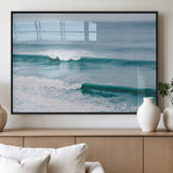 73692470-MGV-FP-36X24-3P_Black-Ocean Swell Wall Art Canvas Print, Framed Surf Waves Art Picture Print, Blue Water Perfect Coastal Dynamic Decor Artwork