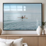 32624554-MGV-FP-60X30-3P_Black-Swimming Relaxation Wall Art Canvas Print, Framed Peaceful Water Art Picture Print, Clear Sea Perfect Minimalist Aquatic Decor