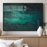 93287752-MGV-FP-36X24-3P_Black-Ocean Surf Wall Art Canvas Print, Framed Blue Waters Art Picture Print, Vibrant Seascape Perfect Coastal Adventure Decor Artwork