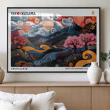 43879290-MGV-FP-36X24-3P_Black-Japanese Abstract Wall Art – Mount Fuji Cherry Blossom Canvas Print, Modern Asian Inspired Landscape Decor for Living Room,