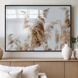 17019393-MGV-FP-36X24-3P_Black-Pampas Grass Wall Art Canvas Print, Framed Neutral Tones Art Picture Print, Minimalist Nature Perfect Boho Minimalist Decor
