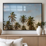 99033771-MGV-FP-36X24-3P_Black-Palm Trees Wall Art Canvas Print, Framed Tropical Vibes Art Picture Print, Coastal Sunset Perfect Coastal Boho Decor Artwork