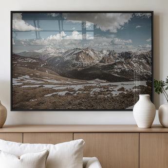 44565953-MGV-FP-36X24-3P_Black-Mountain Landscape Wall Art Canvas Print, Framed Snowy Peaks Art Picture Print, Rugged Highlands Perfect Rustic Adventure Decor