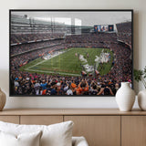 18347149-MGV-FP-36X24-3P_Black-Soldier Field Wall Art – Chicago Bears Football Stadium Canvas Print, Game Day Sports Decor for Man Cave, Bar, Office, or Living