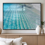 46233906-MGV-FP-36X24-3P_Black-Coastal Wall Art – Turquoise Ocean Waves and White Sand Canvas Print, Tropical Beach Photography Decor for Bedroom, Living Room,