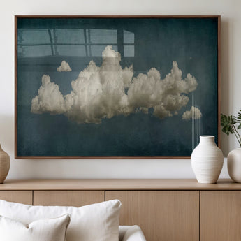 18162-MGV-FP-36X24-3P_Walnut-Ethereal Cloud Wall Art – Panoramic Sky Canvas Print, Dreamy Atmospheric Decor for Bedroom, Living Room or Office