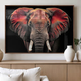 54719-MGV-FP-36X24-3P_Walnut-Elephant Wall Art – Majestic African Elephant Canvas Print, Wildlife Safari Animal Decor for Living Room, Bedroom, Office or Man