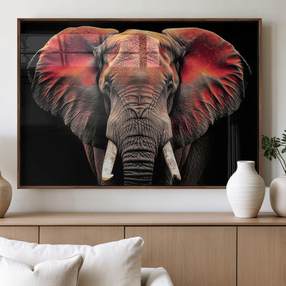 54719-MGV-FP-36X24-3P_Walnut-Elephant Wall Art – Majestic African Elephant Canvas Print, Wildlife Safari Animal Decor for Living Room, Bedroom, Office or Man