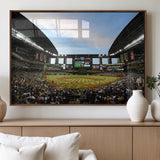 92672-MGV-FP-60X30-3P_Walnut-Chase Field Stadium Wall Art Canvas Print, Framed Arizona Stadium Art Picture Print, Chase Stadium Perfect Sports Room Decor