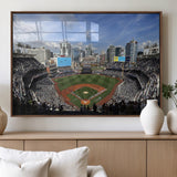 87122-MGV-FP-36X24-3P_Walnut-Petco Park Field Wall Art Canvas Print, Framed San Diego Stadium Art Picture Print, Petco Park Stadium Perfect Sport Room Decor