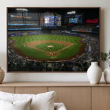 83979-MGV-FP-36X24-3P_Walnut-RingCentral Coliseum Wall Art Canvas Print, Framed Oakland A's Stadium Art Picture Print, RingCentral Coliseum Field Perfect Sport