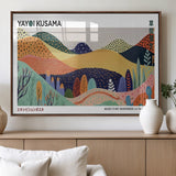 66936-MGV-FP-36X24-3P_Walnut-Kusama Wall Art – Vibrant Abstract Hills Canvas Print, Japanese Modern Landscape Poster for Living Room, Office, Studio or