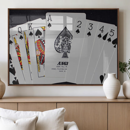 56787-MGV-FP-60X30-3P_Walnut-Playing Cards – Classic Poker Deck with Spades, Standard Size Durable Casino Quality Card Set for Magic Tricks, Blackjack, Bridge,