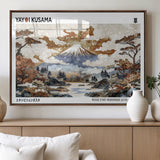 80111817-MGV-FP-36X24-3P_Walnut-Japanese Landscape Wall Art – Mount Fuji Autumn Canvas Print, Asian Inspired Nature Decor for Living Room, Bedroom, Office or