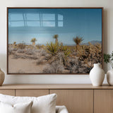 35156165-MGV-FP-36X24-3P_Walnut-Joshua Tree Wall Art Canvas Print, Framed Desert Landscape Art Picture Print, Warm Earth Tones Perfect Southwestern Minimalist