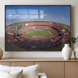 29492070-MGV-FP-60X30-3P_Walnut-William Brice Stadium Canvas Wall Art – Football Game, Stadium Crowd, Fans, Energy, Team Spirit, Daytime Outdoor Event Print for