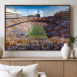77097951-MGV-FP-36X24-3P_Walnut-Neyland Stadium Wall Art – Panoramic Tennessee Volunteers Football Field Canvas Print, Game Day Decor for Office, Man Cave, Living