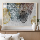 70653-MGV-FP-36X24-3P_Natural-Abstract Tree Ring Wall Art – Modern Rustic Wood Slice Canvas Print with Gold Accents, Contemporary Nature Decor for Living Room,