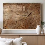 61710-MGV-FP-60X30-3P_Natural-Tree Rings Wall Art – Rustic Wood Grain Canvas Print of Tree Trunk Cross Section, Nature Inspired Decor for Cabin, Office, Living