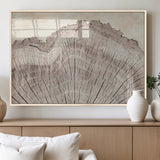 67528-MGV-FP-36X24-3P_Natural-Wood Ring Wall Art Canvas Print, Framed Tree Ring Art Picture Print, Rustic Tree Ring Perfect Neutral Boho Decor Artwork