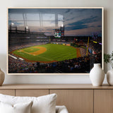 17415-MGV-FP-60X30-3P_Natural-Philadelphia Phillies Stadium Wall Art Canvas Print, Framed Citizens Bank Park Art Picture Print, Phillies Stadium Field Perfect