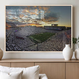 38807-MGV-FP-36X24-3P_Natural-Beaver Stadium Wall Art Canvas Print, Framed Beaver Stadium Field Art Picture Print, Football Stadium Perfect Sport Room Decor