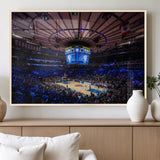20491-MGV-FP-36X24-3P_Natural-Madison Square Garden Wall Art Canvas Print, Framed New York Stadium Art Picture Print, MSG Stadium Perfect Sport Room Decor