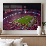 11343-MGV-FP-36X24-3P_Natural-Bryant-Denny Stadium Wall Art – Panoramic Alabama Crimson Tide Football Field Canvas Print, Game Day Decor for Office, Man Cave or