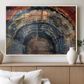 63519-MGV-FP-60X30-3P_Natural-Tree Ring Wall Art – Rustic Nature Wood Grain Canvas Print, Abstract Natural Texture Artwork Poster for Living Room, Bedroom,