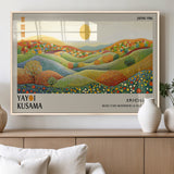 33864-MGV-FP-60X30-3P_Natural-Pointillism Yayoi Wall Art Canvas Print, Framed Yayoi Kusama Art Picture Print, Yayoi Kusama Dot Perfect Abstract Nature Decor