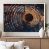 10017879-MGV-FP-36X24-3P_Natural-Wood Tree Ring Wall Art Canvas Print, Framed Natural Wood Art Picture Print, Rustic Tree Slice Perfect Rustic Decor Artwork