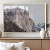 74506434-MGV-FP-60X30-3P_Natural-El Capitan Wall Art Canvas Print, Framed Yosemite Cliff Art Picture Print, Sierra Nevada Perfect Sierra Minimalism Decor Artwork