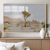 67109959-MGV-FP-36X24-3P_Natural-Joshua Tree Wall Art Canvas Print, Framed Neutral Desert Art Picture Print, Earthy Landscape Perfect Neutral Boho Decor Artwork
