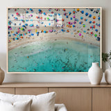 76172085-MGV-FP-36X24-3P_Natural-Tropical Shoreline Wall Art Canvas Print, Framed Beach Relaxing Art Picture Print, Aerial Summer Perfect Coastal Vibrant Decor