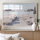 67623952-MGV-FP-60X30-3P_Natural-Minimalist Beach Wall Art Canvas Print, Framed Pastel Sand Art Picture Print, Beach Aesthetic Perfect Coastal Minimalist Decor