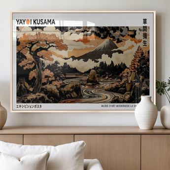 96372548-MGV-FP-36X24-3P_Natural-Japanese Landscape Wall Art Print – Mt. Fuji Poster with Bonsai Tree & River, Ukiyo-e Inspired Modern Japanese Artwork, Autumn