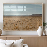 55918919-MGV-FP-36X24-3P_Natural-Desert Landscape Wall Art – Golden Grass Plains and Mountain Horizon Canvas Print, Southwest Nature Photography Decor for Living