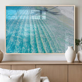 46233906-MGV-FP-36X24-3P_Natural-Coastal Wall Art – Turquoise Ocean Waves and White Sand Canvas Print, Tropical Beach Photography Decor for Bedroom, Living Room,