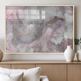 16416-MGV-FP-36X24-3P_Natural-Blush Marble Wall Art Canvas Print, Framed Rose Gold Art Picture Print, Pink Cloudy Perfect Modern Glam Decor Artwork