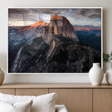 31332-MGV-FP-36X24-3P_White-Mountain Landscape Wall Art – Majestic Sunset Rock Formation Canvas Print, Nature Scenic Decor for Living Room, Office, Cabin or